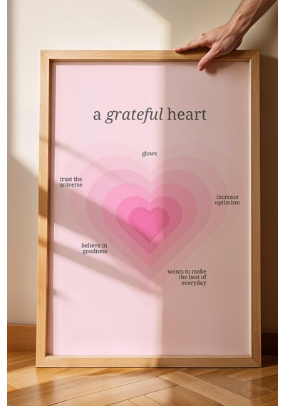 A Grateful Heart Çerçeveli Tablo Aura Enerji Renkleri