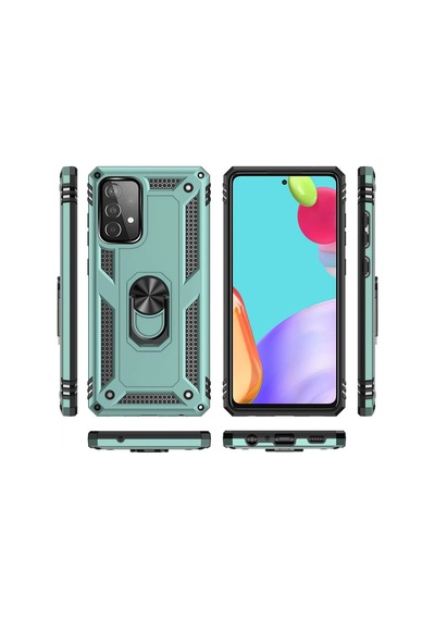 Newface - 820 - Samsung Galaxy A33 5g Kılıf Sofya Yüzüklü Silikon Kapak - Edntrend - - Yeşil