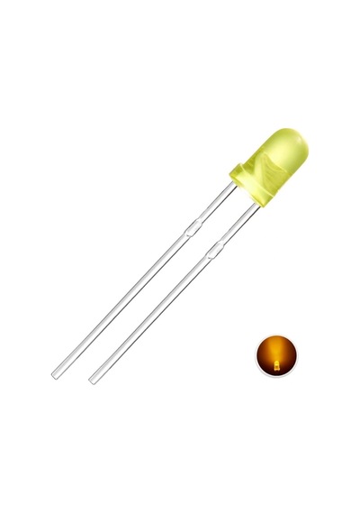 3mm Led Sarı Diyot Diffused 1 Adet