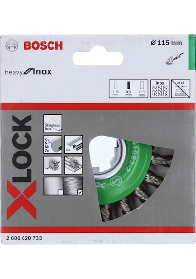 Bosch X-Lock Heavy For Inox 115x0.5 Burgulu Yuva Fırça - 2608620733