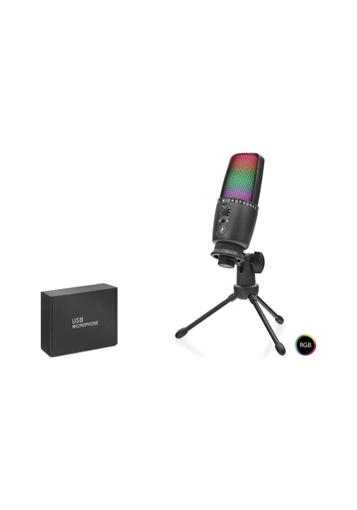 Hadron Me31 Gaming Rgb Tripod Mikrofon Dokunmatik Mute Gain Kontrollü Type-c - Siyah
