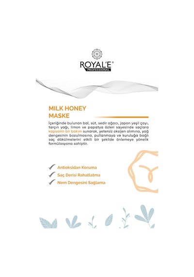 Royale Professional Milk Honey Besleyici ve Yenileyici Saç Maskesi 500 ML