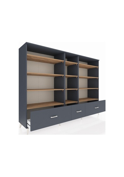 Hyperion Dolap 12 Raflı 3 Çekmeceli 220x44x163 Antrasit-çam/antr Antrasit-çam/antrasit Hyperion Dolap 12 Raflı 3 Çekmeceli 220x44x163 Antrasit-çam/antr Antrasit-çam/antrasit