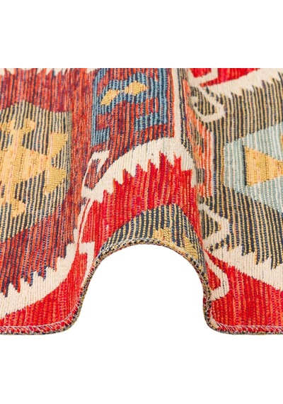 Hoom Rugs Vgt 06 Red Yıkanabilir Çift Taraflı Otantik Halı
