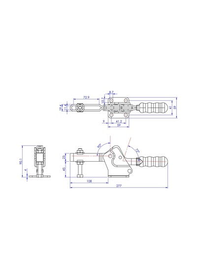 Goodhand Gh-23502-b Yatay Geçiş Kelepçesi 350 Kg Kapasiteli Day