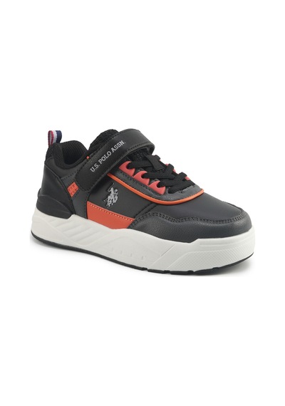 U.s. Polo Assn. George Jr 5pr Siyah Erkek Çocuk Sneaker 000000000102020813 Siyah-Turuncu