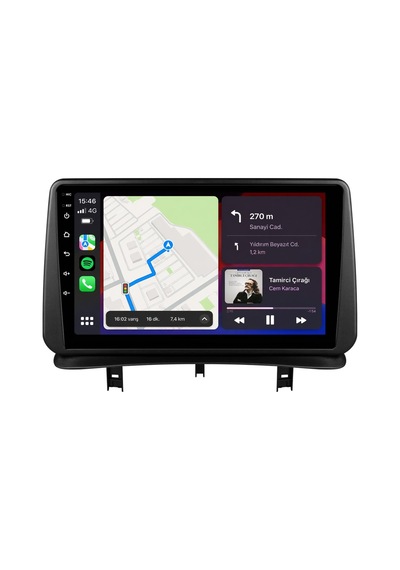 Renault Clio 2006-2012 Android Multimedya Carplay Android Auto Navigasyon Kameralı 4gb Ram 64gb 9"
