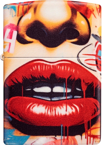 Zippo 49352 Street Art Face Design Çakmak Çok Renkli