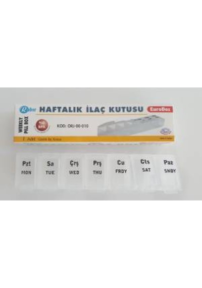 Haftalık Saklama Taşıma Hap Kutusu Kabı