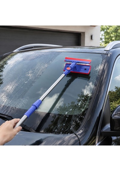 Teleskopik Cam Silme Mop Ve Çekçek Aparatı Çift Taraflı Mikrofiber Temizleme Başlığı, Uzayan Saplı Cam Sileceği Pencere, Ayna, Duşakabin, Vitrin Ve Araç Camı İçin Çok Renkli