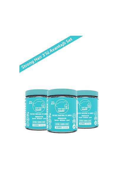 Vita Bear Strong Hair Gummy Vitamin 60 Adet 3 Adet