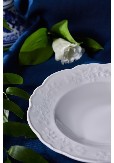 Karaca Beatrice Çukur Tabak 22 Cm Beyaz