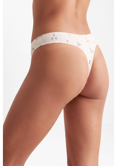 Suwen 3lü Pamuklu Desenli Normal Bel String Külot St00466021469 Bloomberry