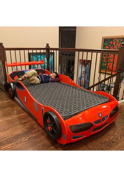 Gt1 - Arabalı Yatak - Kumandalı, Sesli, Kırmızı + Elif Yarı Ort Yataklı 90x190 Cm Tek Kişilik Gt1 - Arabalı Yatak - Kumandalı, Sesli, Kırmızı + Elif Yarı Ort Yataklı 90x190 Cm Tek Kişilik