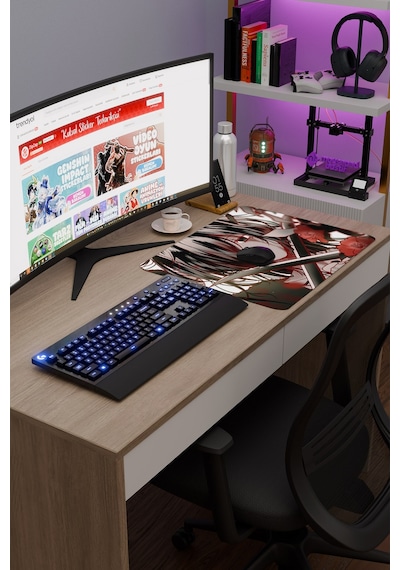 Dororo Anime V3 - 48x40 Xl Gaming Kauçuk Kaymaz Taban Mouse Pad Fare Altlığı