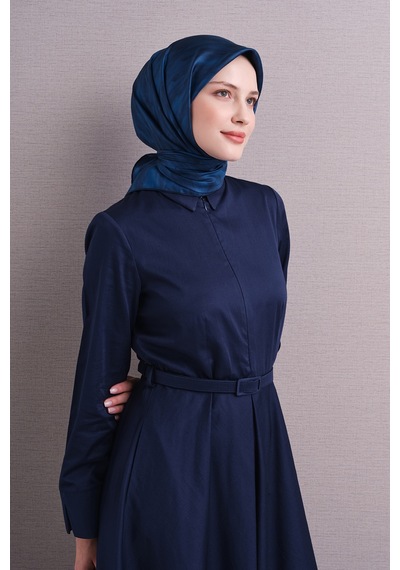 Armine Sura İpek Eşarp 2026-2027 - Sonbahar Kış-asm9630 Saks Mavi