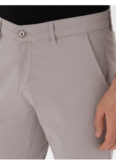 Cacharel Vizon Slim Fit Pamuk Karışımlı Kanvas Pantolon Kahverengi
