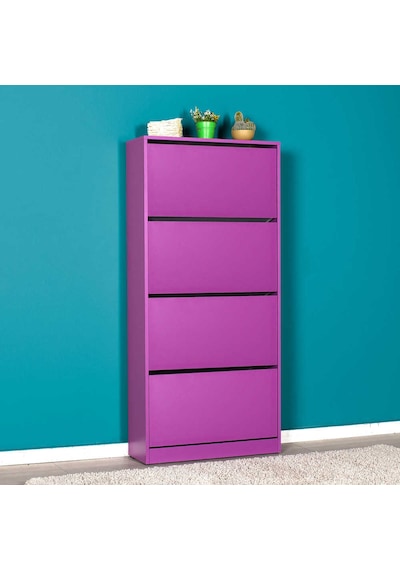 Flat Duo 4 Katlı Geniş Ayakkabılık Dolabı - Mor Flat Duo 4 Katlı Geniş Ayakkabılık Dolabı - Mor