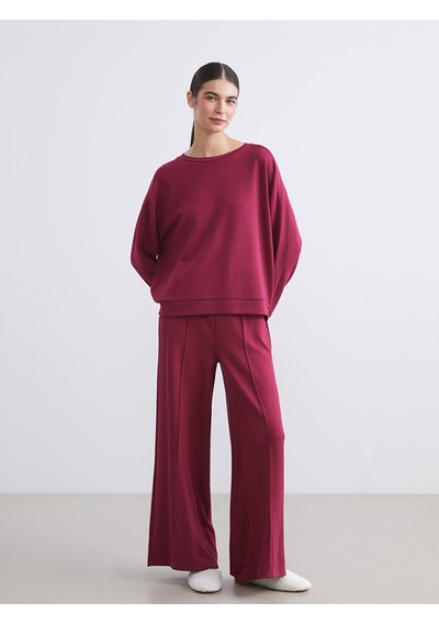 Lcw Dream Bordo Beli Lastikli Kadın Pijama Altı
