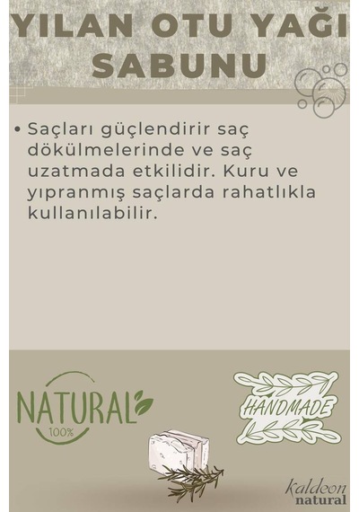 Yılan Otu Yağı Sabunu El Yapımı Doğal 120 G x 3 Adet