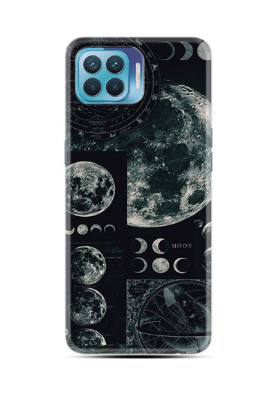Oppo Reno 4 Lite Kılıf Hayat Serisi Desenli Ay Resimleri -stock Code 2014