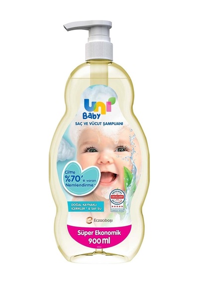 Bebek Saç Ve Vücut Şampuanı 900ml Klasik Pompalı 2 Li Set Tüm Saç Tipleri