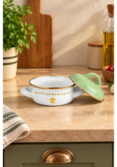 Bernardo Almera Emaye Mini Pot 12 Cm Siyah