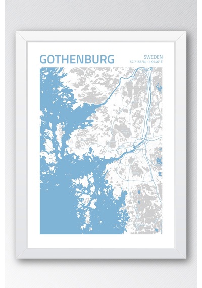Göteborg İsveç Gothenburg-sweden Şehir Haritası Çerçeveli Tablo Lüks Salon Duvar Dekorasyonu Tablo Beyaz Göteborg İsveç Gothenburg-sweden Şehir Haritası Çerçeveli Tablo Lüks Salon Duvar Dekorasyonu Tablo Beyaz