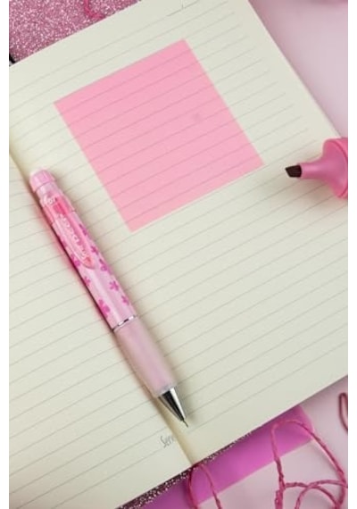 Note Defter 15 X 21 Cızgılı Desenli Seker Pembe Genel