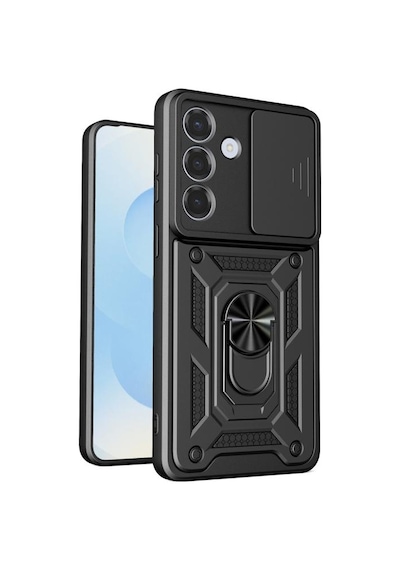 Teleplus Samsung Galaxy Uyumlu S26 Plus Kılıf Magnetik Standlı Kamera Korumalı Slide Sürgülü Cover Kapak