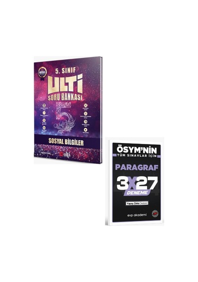 Ulti 2027 5. Sınıf Sosyal Bilgiler Soru Bankası+ Evp Akademi Paragraf