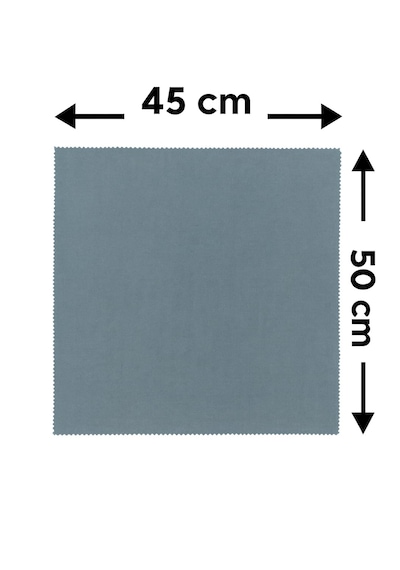 Nobera 45x50 Cam Bezi %100 Mikrofiber, Toz & Tüy Bırakmaz, Mop Uyumlu Bez 1 Adet Açık Gri