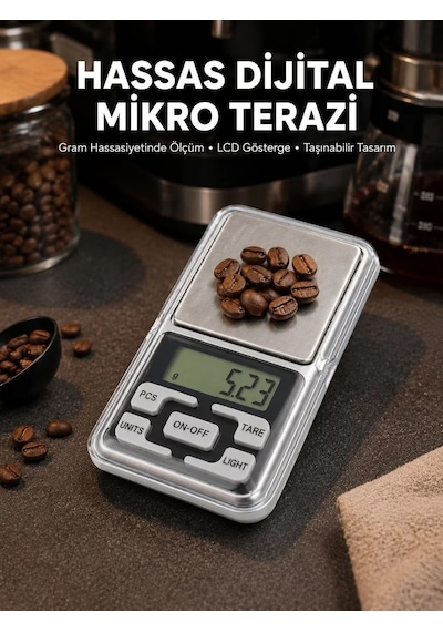 300 Gr Hassas Cep Terazisi Mavi Işıklı Lcd Ekranlı Yeni Nesil Belirtilmemiş
