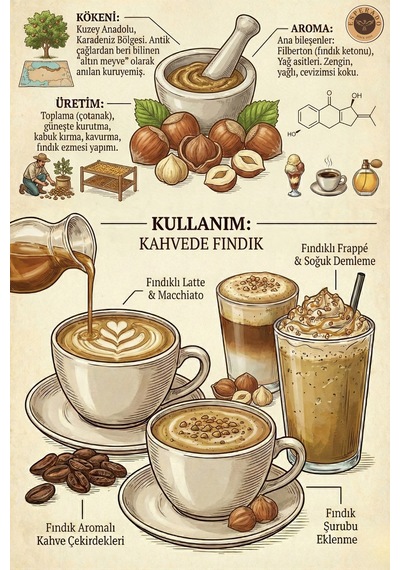 Premıum Fındık Aromalı Kahve Şurubu 750 Ml Diğer