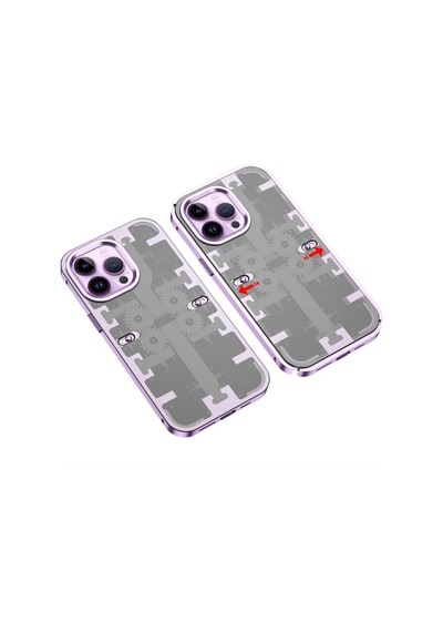 Durukar Apple iPhone Uyumlu 13 Pro Max Kılıf Mekanik Bumper Kapak - Derin Mor