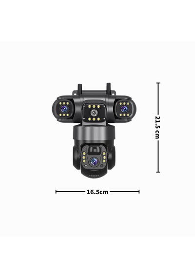 Güneş Enerjili 9mp Kamera: 3 Lens, Ptz, Sım Kart, İki Yönlü Ses. Kurulumu Özgür, Güvenliği Eksiksiz