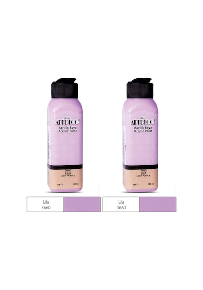 2 Li Akrilik Boya 140 Ml Renk Seçmeli Canlı Ve Pastel 3660 - Lila
