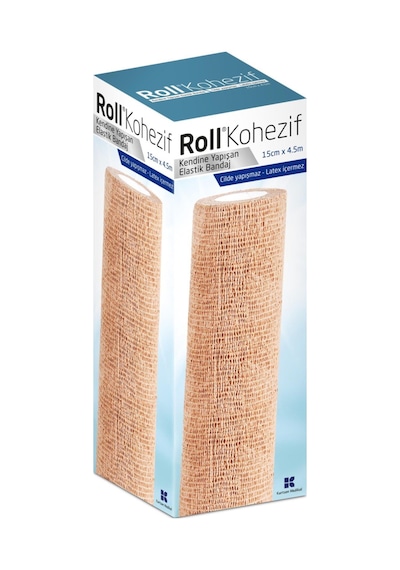 Roll Kohezif Yapışkanlı Bandaj 15 CM x 4.5 M