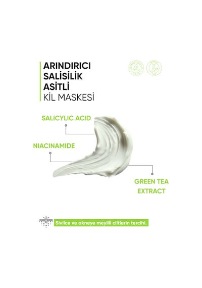 Mia Klinika Arındırıcı Salisilik Asitli Kil Maskesi 25 ML