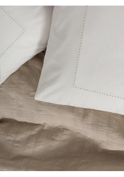 Cotton Box Çift Kişilik Yatak Örtülü Pike Takımı Natura Vilo Bej Çok Renkli