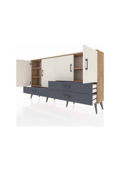 Arges Konsol 5 Raflı 3 Çekmeceli 4 Kapaklı 176x30x99 Çam-aytaşı/a Çam-aytaşı/antrasit Arges Konsol 5 Raflı 3 Çekmeceli 4 Kapaklı 176x30x99 Çam-aytaşı/a Çam-aytaşı/antrasit