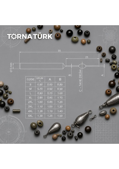 Sert Çelik Konik Mil - Enjektör Çeliği - Konik Tığ - 1.0 Mm Delim Gri