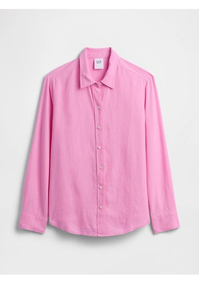 Gap V-lınen Easy Shırt Pembe