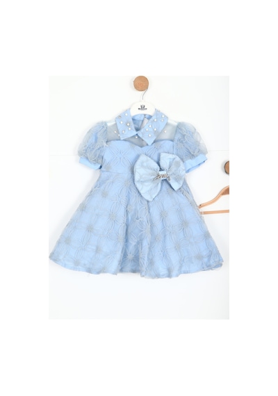 Xo Kids Kız Çocuk Elbise 2-6 Yaş 1713 Mavi