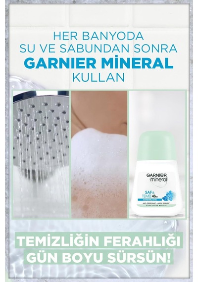 Garnier Mineral Saf&temiz Arındırıcı Etki Roll-on Deodorant