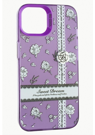 Apple iPhone Uyumlu 14 Pro Max Gül Lüx Sweet Silikon Kılıf Mor