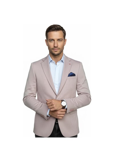 Plus Scorpion Erkek Blazer Ceket Slim Fit, Tek Düğme, Şık Davet Ve İş Kombin Ceketi Bordo