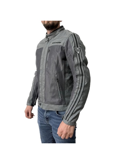 Venom Compas Yazlık Gri Motosiklet Montu