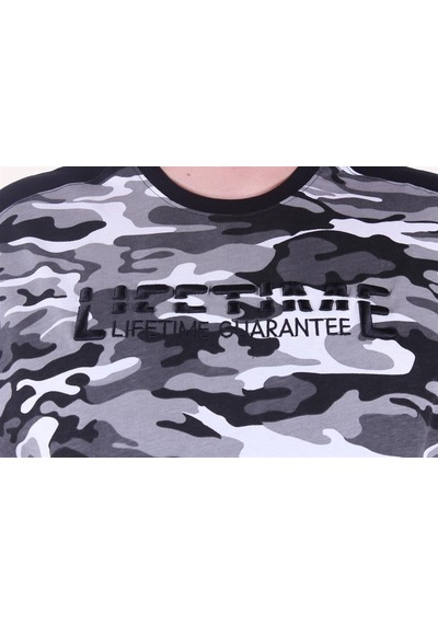 Moc Grande Mocgrande Büyük Beden Shoulder Line Camouflage Erkek Tişört 23147 Fume