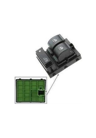 Cam Acma Kumanda Anahtarı Sol Cercevesız Yesıl Boxer Iv Jumper Iv Ducato Iv 14 / 735532905